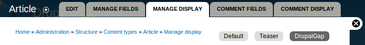 DrupalGap Display Mode