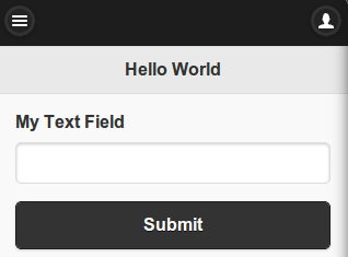 A Custom Form with a Text Field and Submit Button