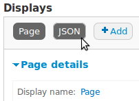 Views JSON Display Button